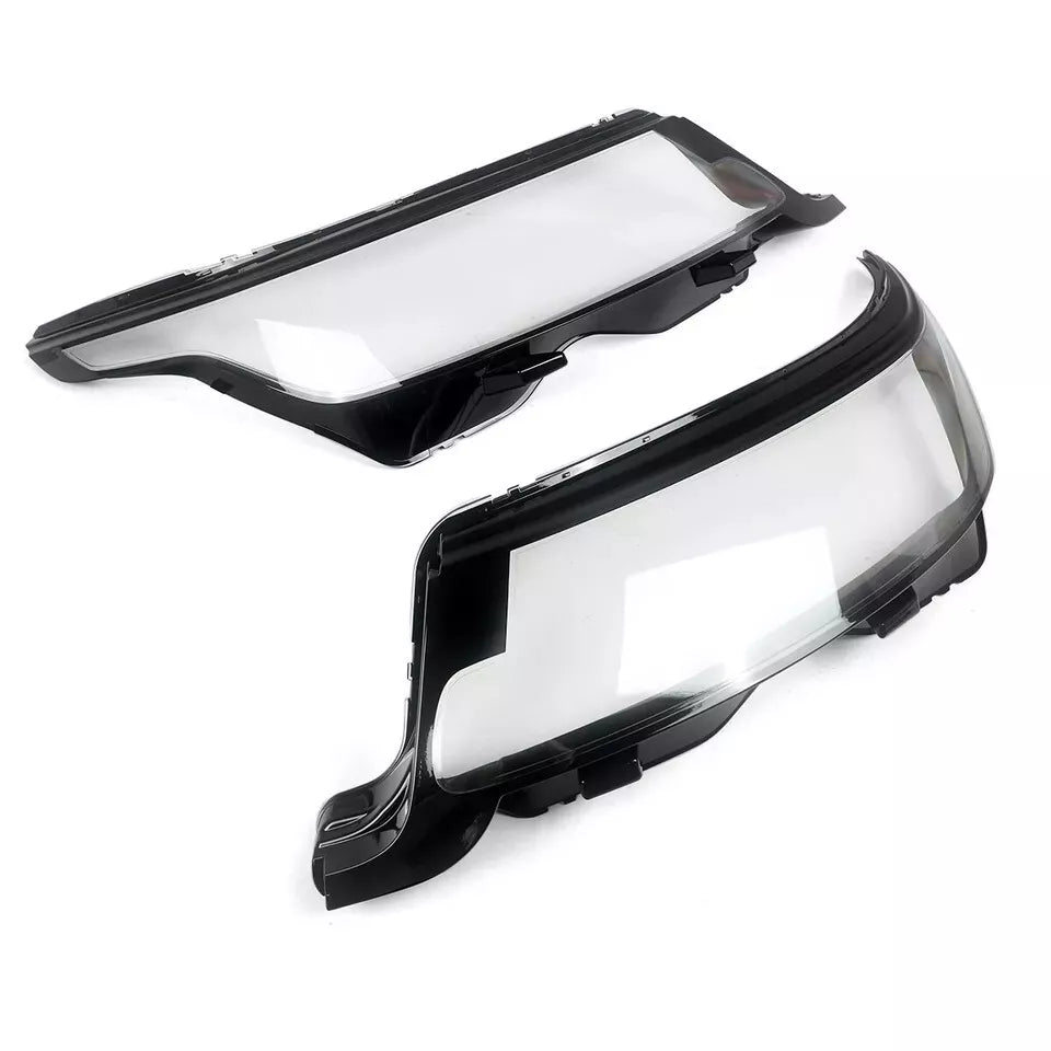 FOR RANGE ROVER SPORT L494 LEFT RIGHT SIDE PAIR HEADLIGHT LENS LAMP COVER 18-22