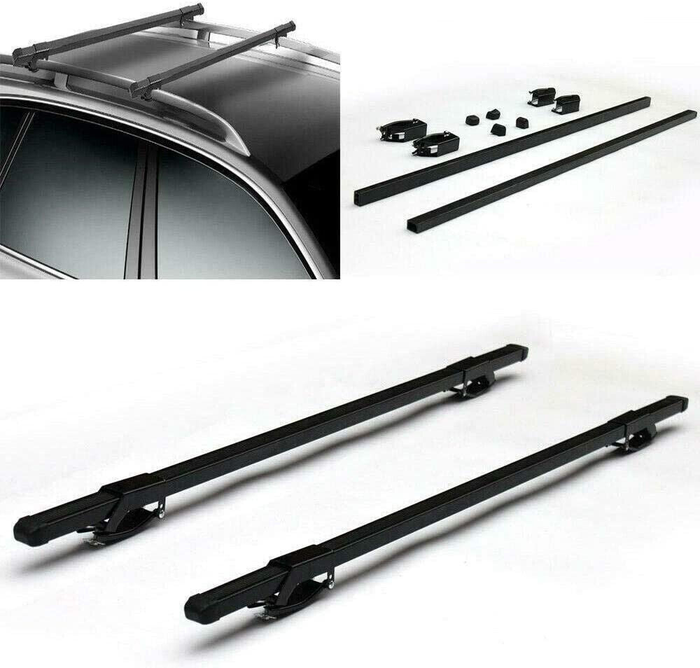 UNIVERSAL CAR ROOF RACK BASKET TRAY LUGGAGE CARGO CARRIER ALUMINIUM BLK 140CM