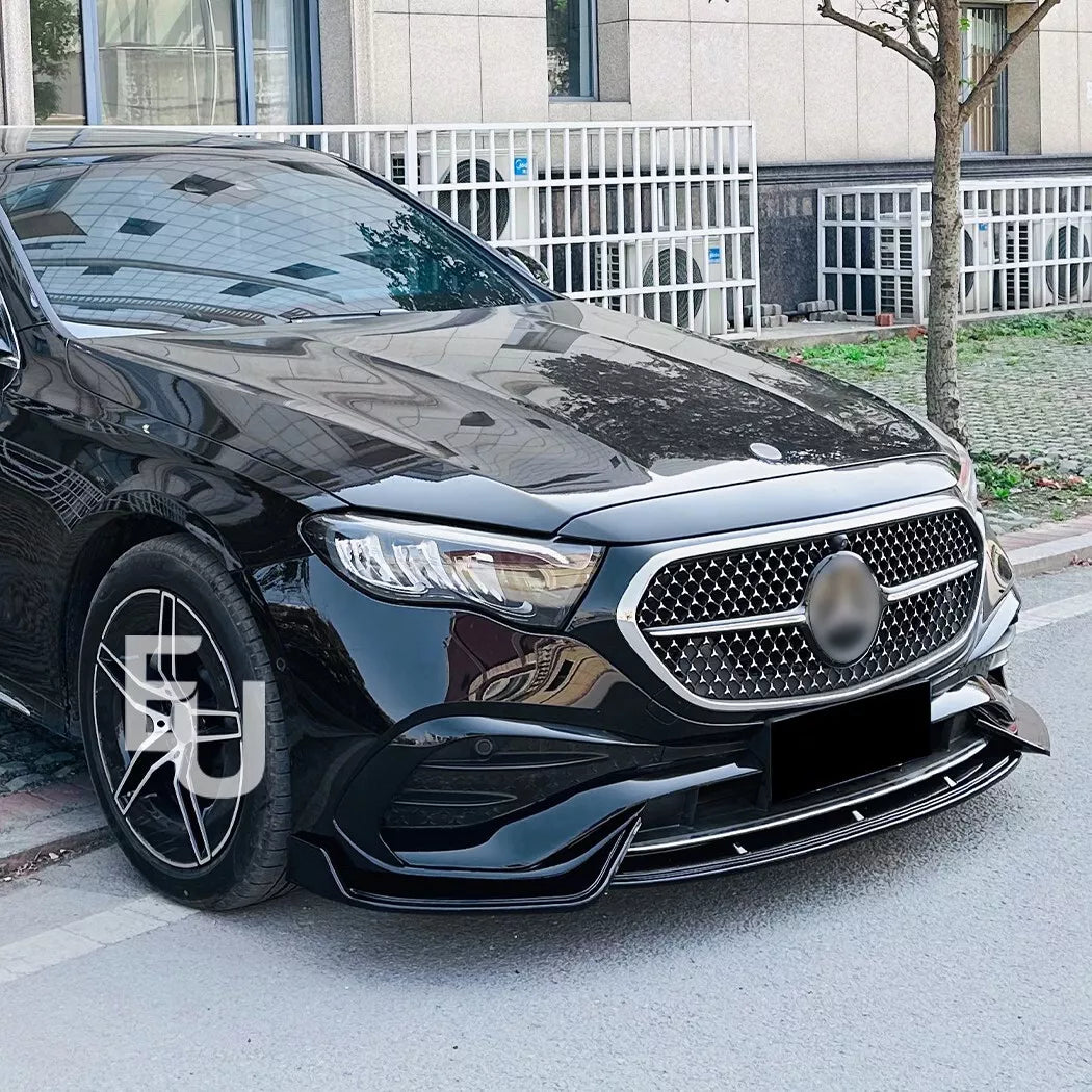 FOR MERCEDES E CLASS W214 AMG LINE 2023+ FRONT SPLITTER LIP BUMPER SPOILER GLOSS