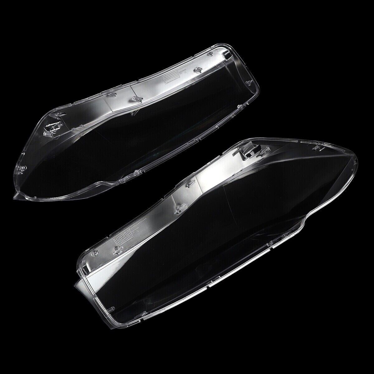 L+R HEADLIGHT LENS COVER HEADLAMP SHELL FOR BMW X5 F15 X6 F16 2014-2017