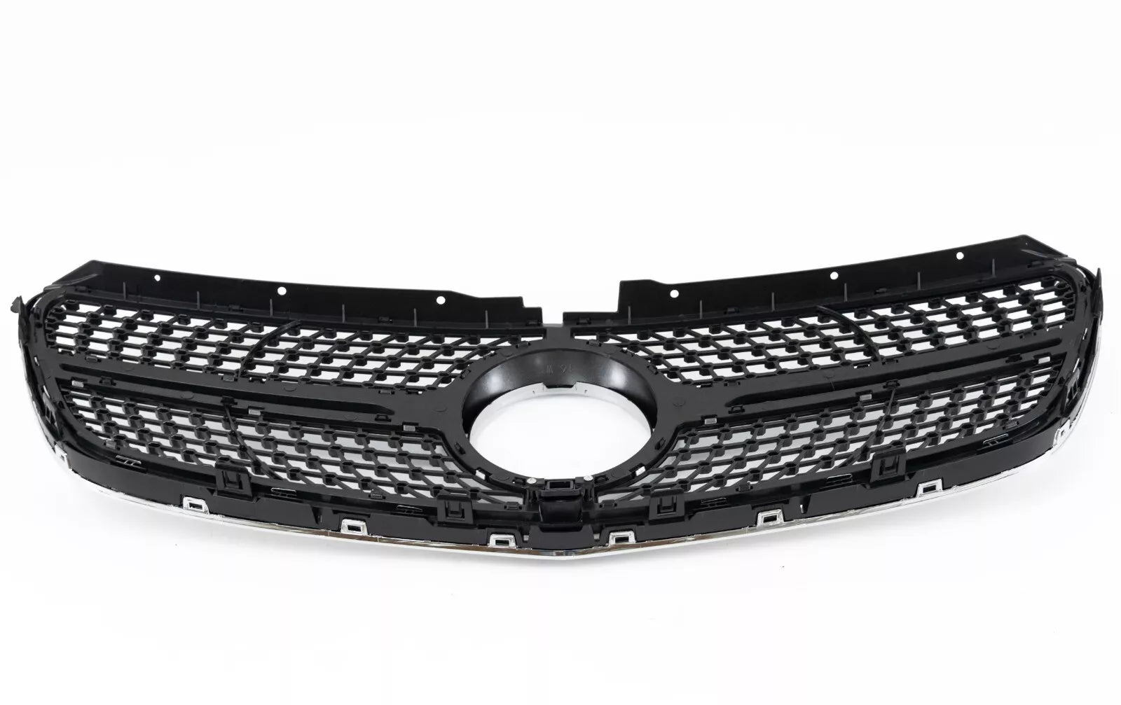 FOR MERCEDES VITO W447 BLACK CHROME DIAMOND STYLE SILVER GRILL GRILLE 2015-2019