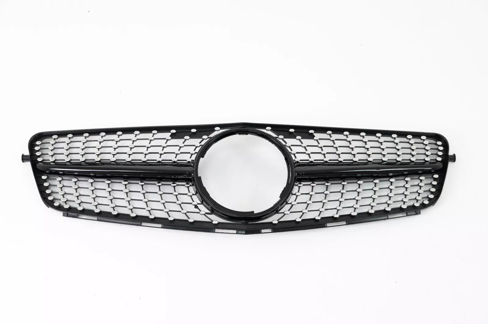 FOR MERCEDES C CLASS W204 S204 C204 7-15 FRONT GRILLE GRILL DIAMOND BLACK CHROME