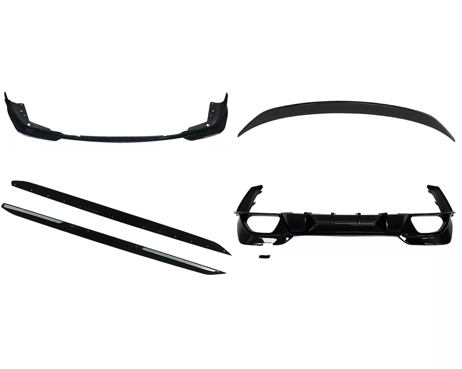 BODY KIT BODYKIT FOR BMW 3 SERIES G20 FRONT SPLITTER REAR DIFFUSER SKIRT W/O LED