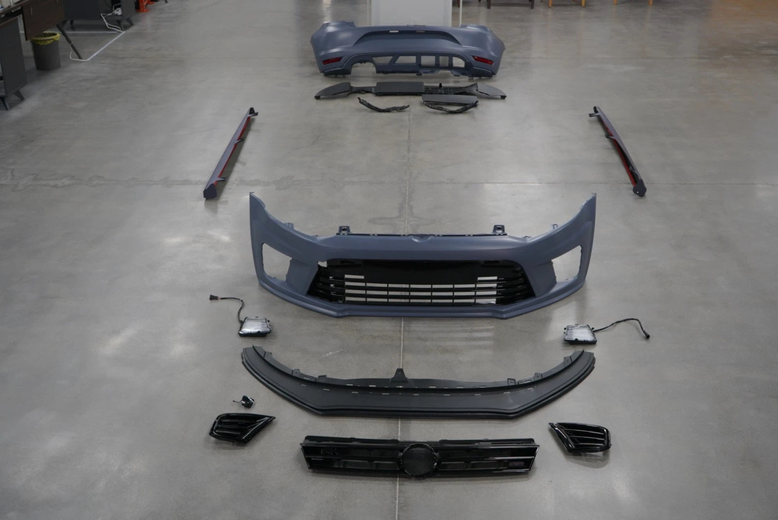 FOR VW VOLKSWAGEN POLO MK5 6R 6C 2009-2017 FRONT & REAR BUMPER KIT WRC STYLE