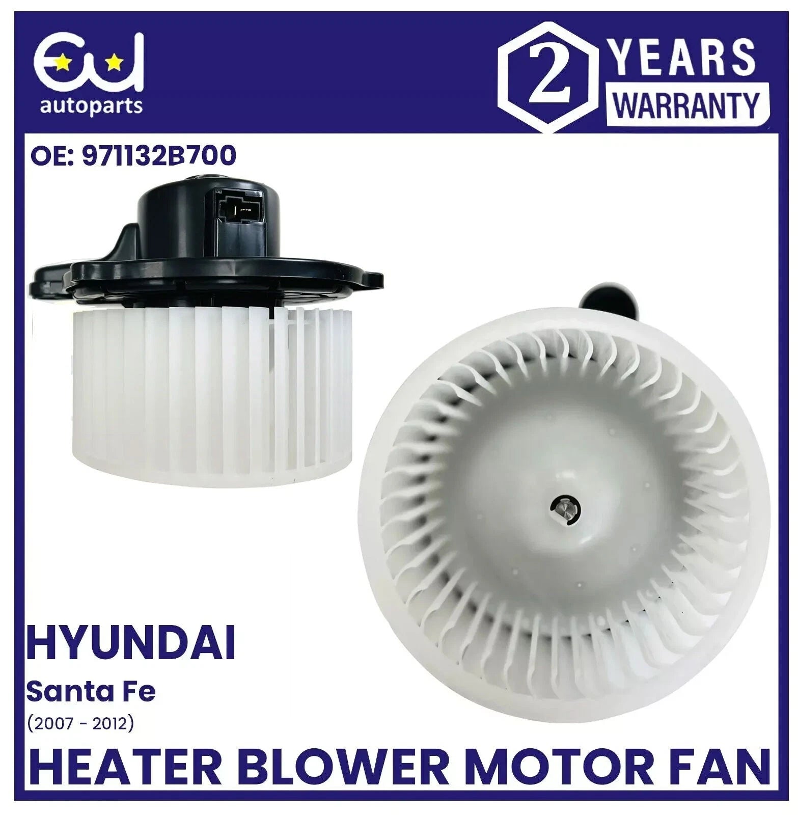 BRAND NEW HEATER BLOWER MOTOR FAN FOR HYUNDAI SANTA FE MK1 2007-2012 971132B700