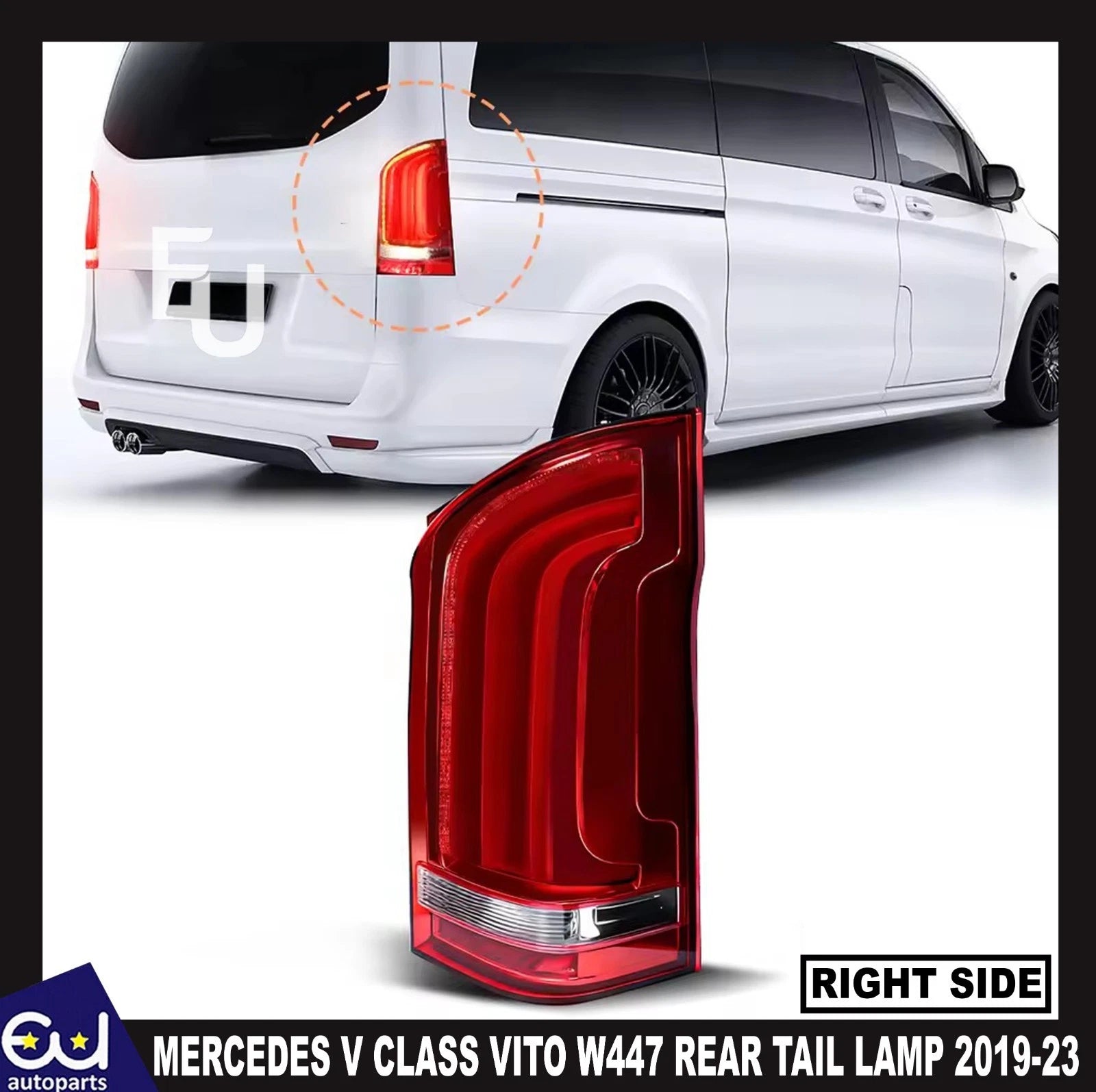 FOR MERCEDES V CLASS VITO W447 REAR RIGHT DRIVER SIDE TAIL LIGHT LAMP LED 19-23