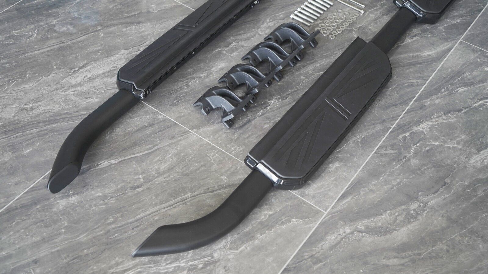 RUNNING BOARD SIDE STEPS FOR LAND ROVER DEFENDER 110 L663 UNION JACK DESIGN 20+