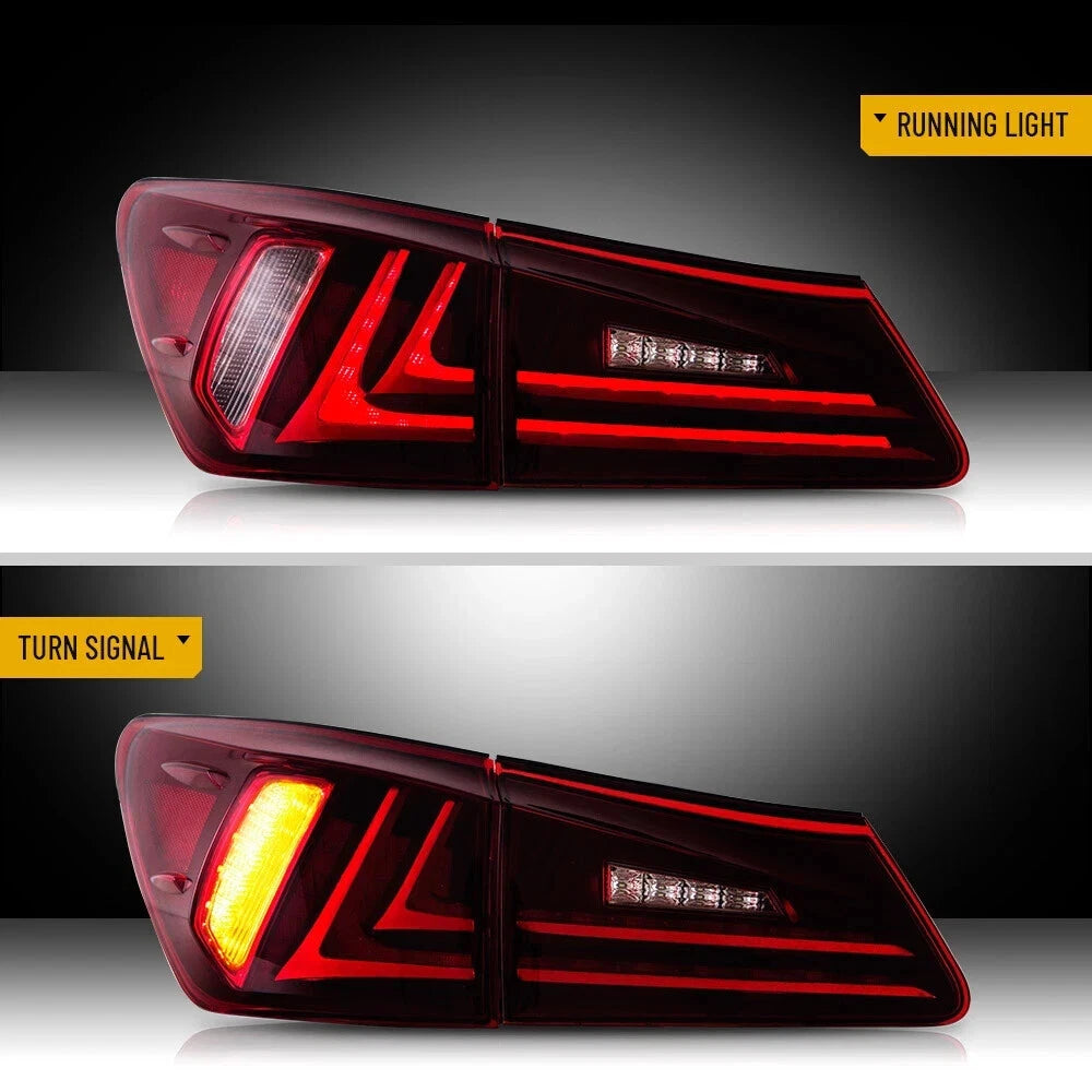 SEQUENTIAL REAR LED TAIL LIGHTS LAMPS LAMP FOR LEXUS ISF IS250 IS350 2006-2013