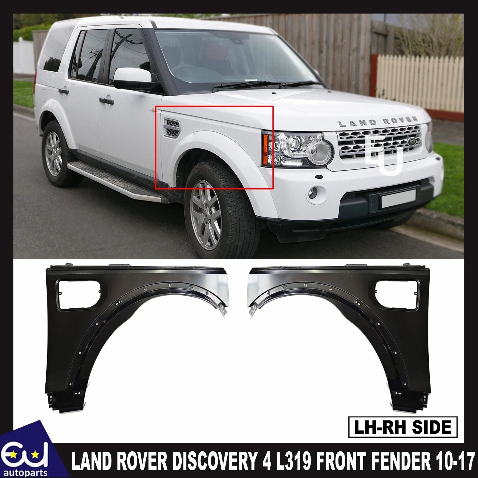 FRONT LEFT RIGHT WING FENDER PAIR FOR LAND ROVER DISCOVERY 4 L319 LR4 2010-17