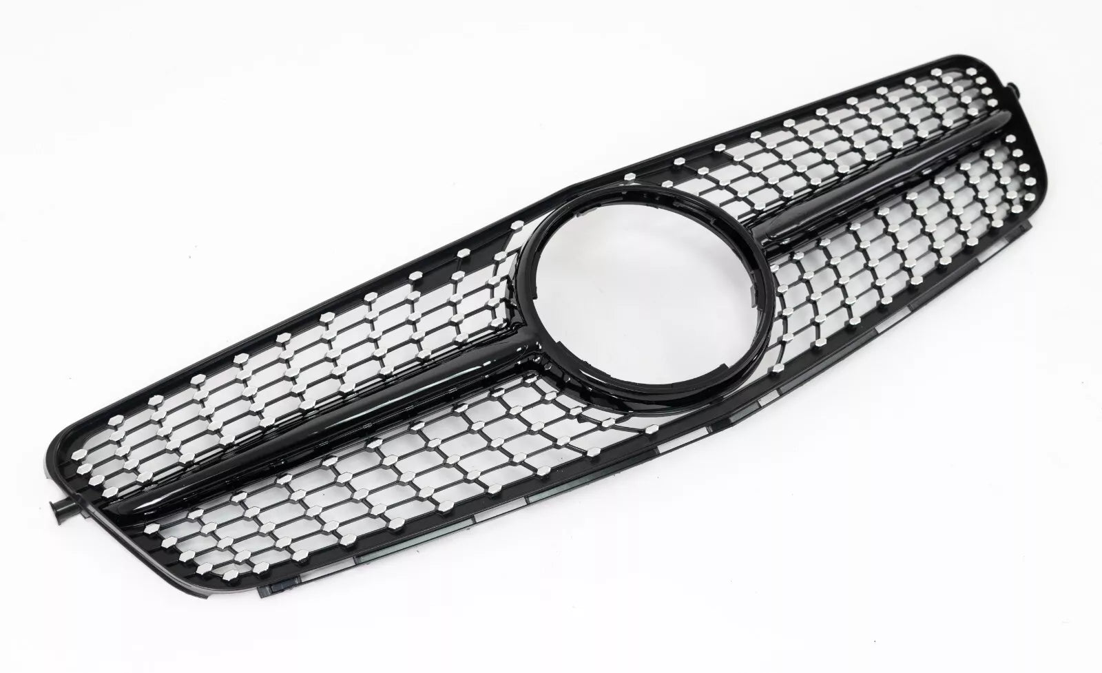 FOR MERCEDES C CLASS W204 S204 C204 7-15 FRONT GRILLE GRILL DIAMOND BLACK CHROME