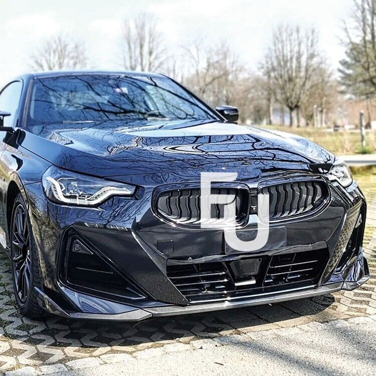 FOR BMW 2 SERIES G42 G43 M SPORT FRONT BUMPER SPLITTER LIP SPOILER GLOSS BLK 21+