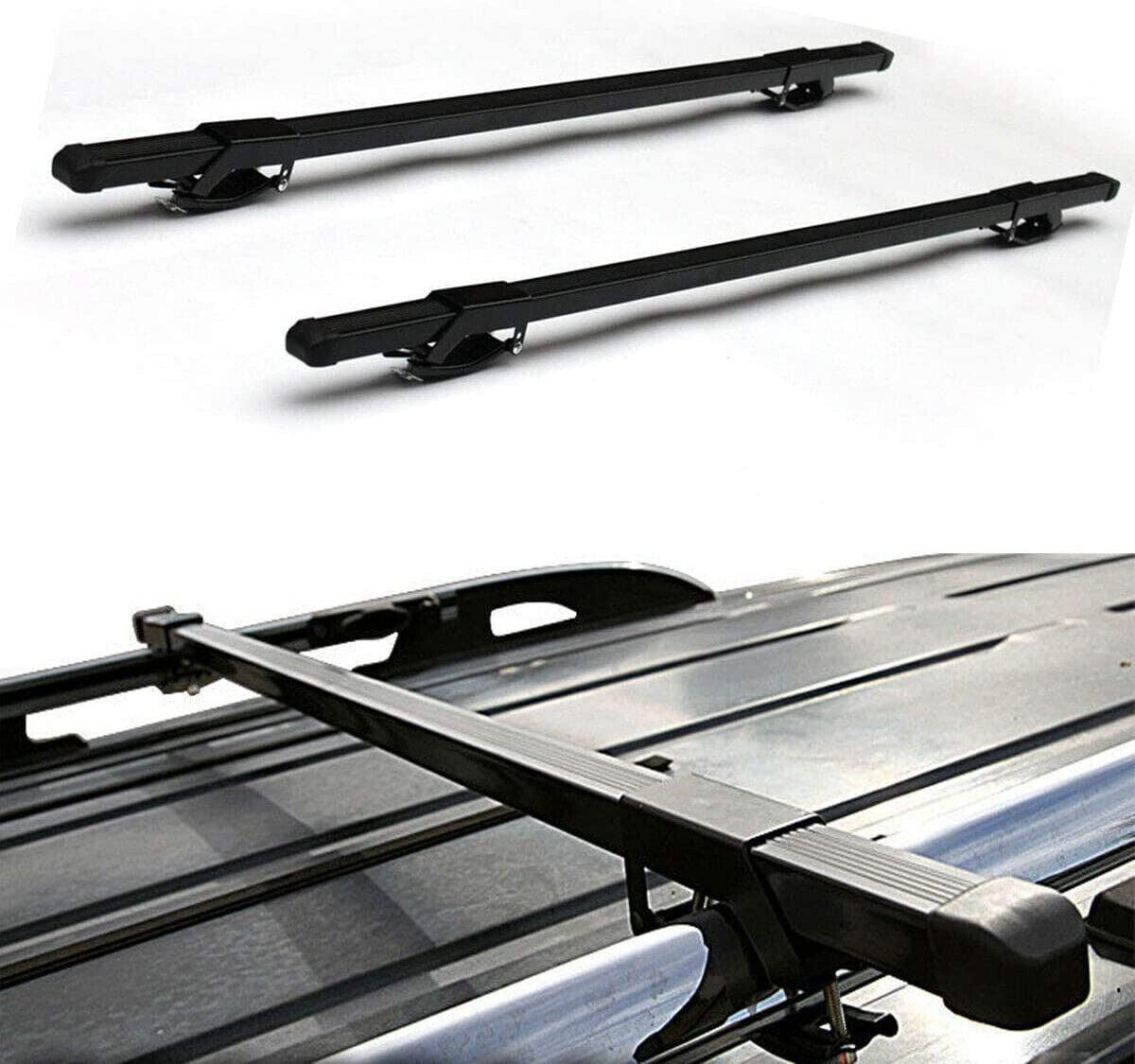 UNIVERSAL CAR ROOF RACK BASKET TRAY LUGGAGE CARGO CARRIER ALUMINIUM SILVER