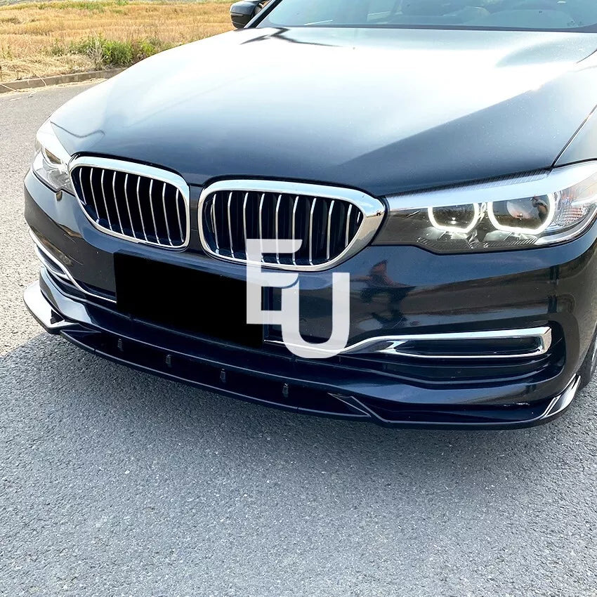 FOR BMW 5 SERIES G30 G31 STANDARD SE FRONT SPLITTER LIP DIFFUSER GLOSS BLACK 17-20