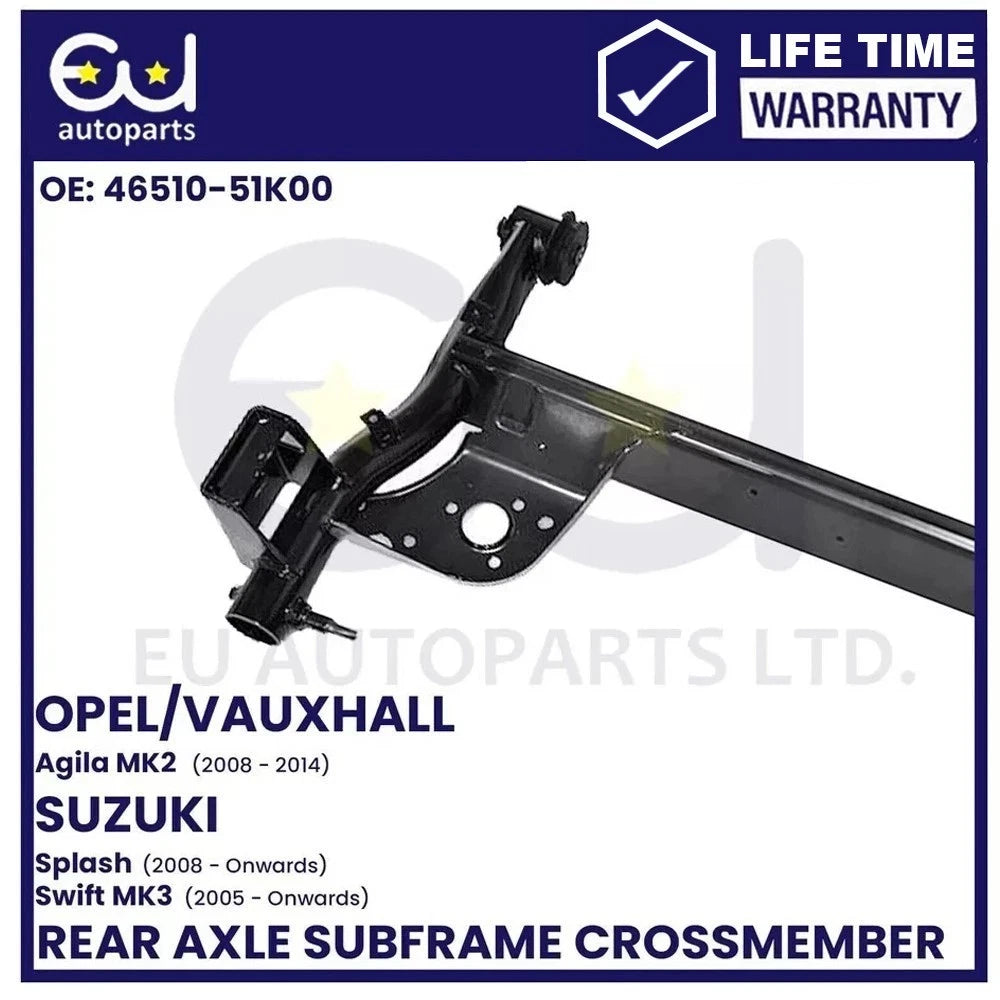 FOR VAUXHALL AGILA & SUZUKI SWIFT SPLASH NEW REAR SUBFRAME AXLE CROSSMEMBER BEAM