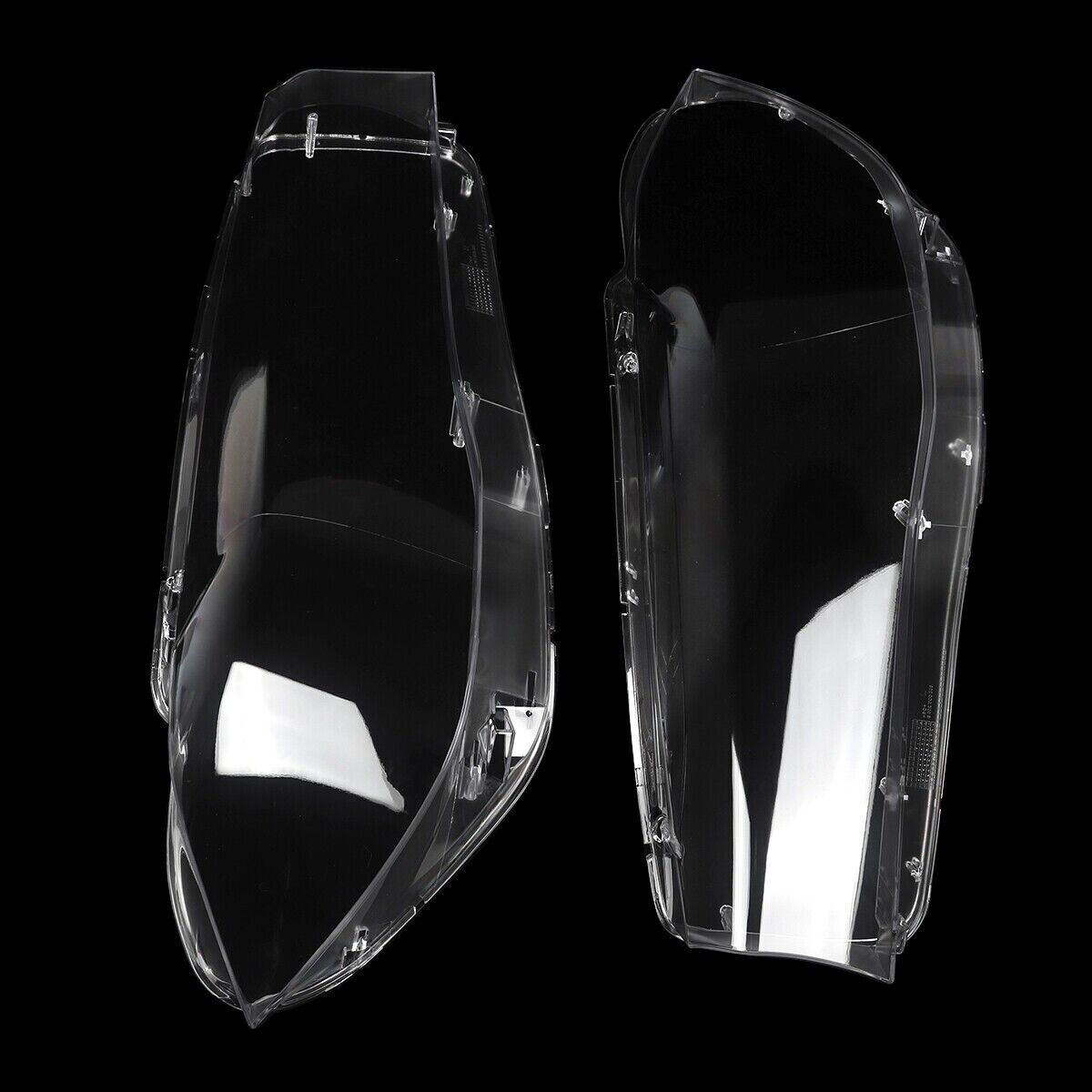 L+R HEADLIGHT LENS COVER HEADLAMP SHELL FOR BMW X5 F15 X6 F16 2014-2017