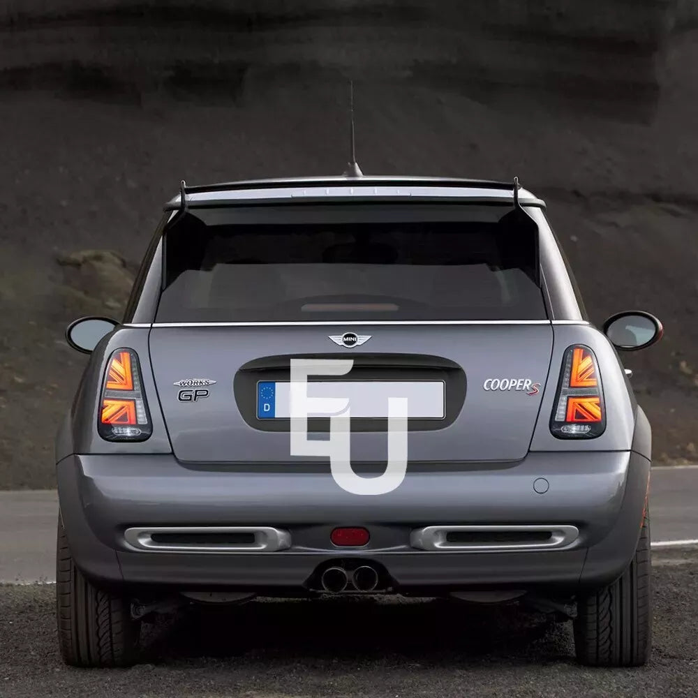 FOR MINI COOPER S R50 R52 R53 UNION JACK TAIL LIGHTS LAMP W/ANIMATION 2001-2006