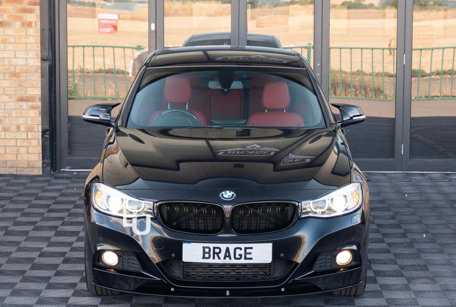 FOR BMW F34 3 SERIES GT GRAN TURISMO GLOSS BLACK FRONT KIDNEY TWIN GRILL GRILLE