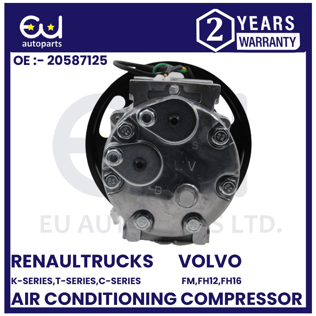 AIR CON AC COMPRESSOR PUMP FOR RVI C-SERIES K-SERIES T-SERIES VOLVO FM FH12 FH16