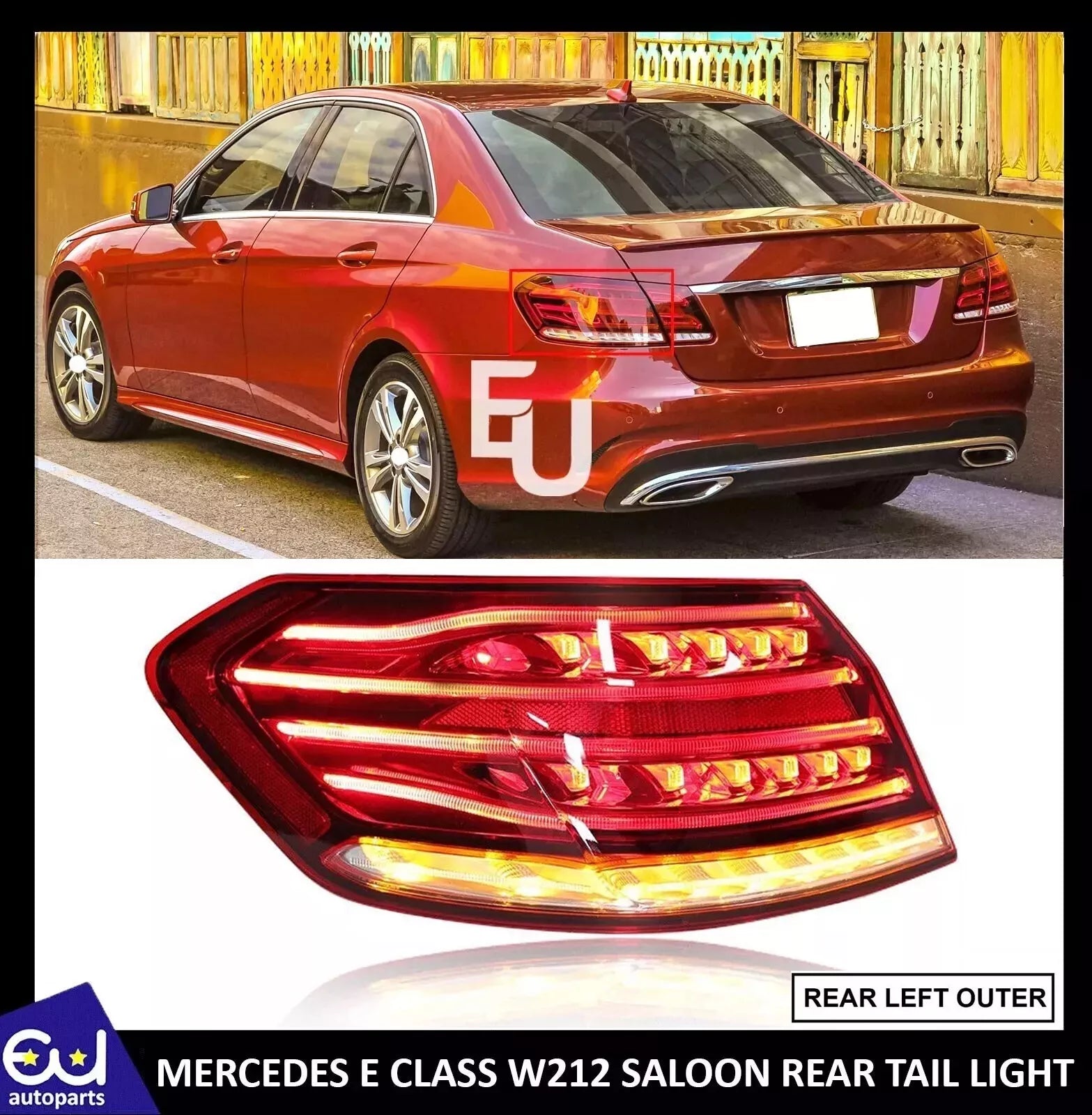 Left Side Outer Rear Tail Light Brake Lamp For Mercedes E-Class W212 2013-2016