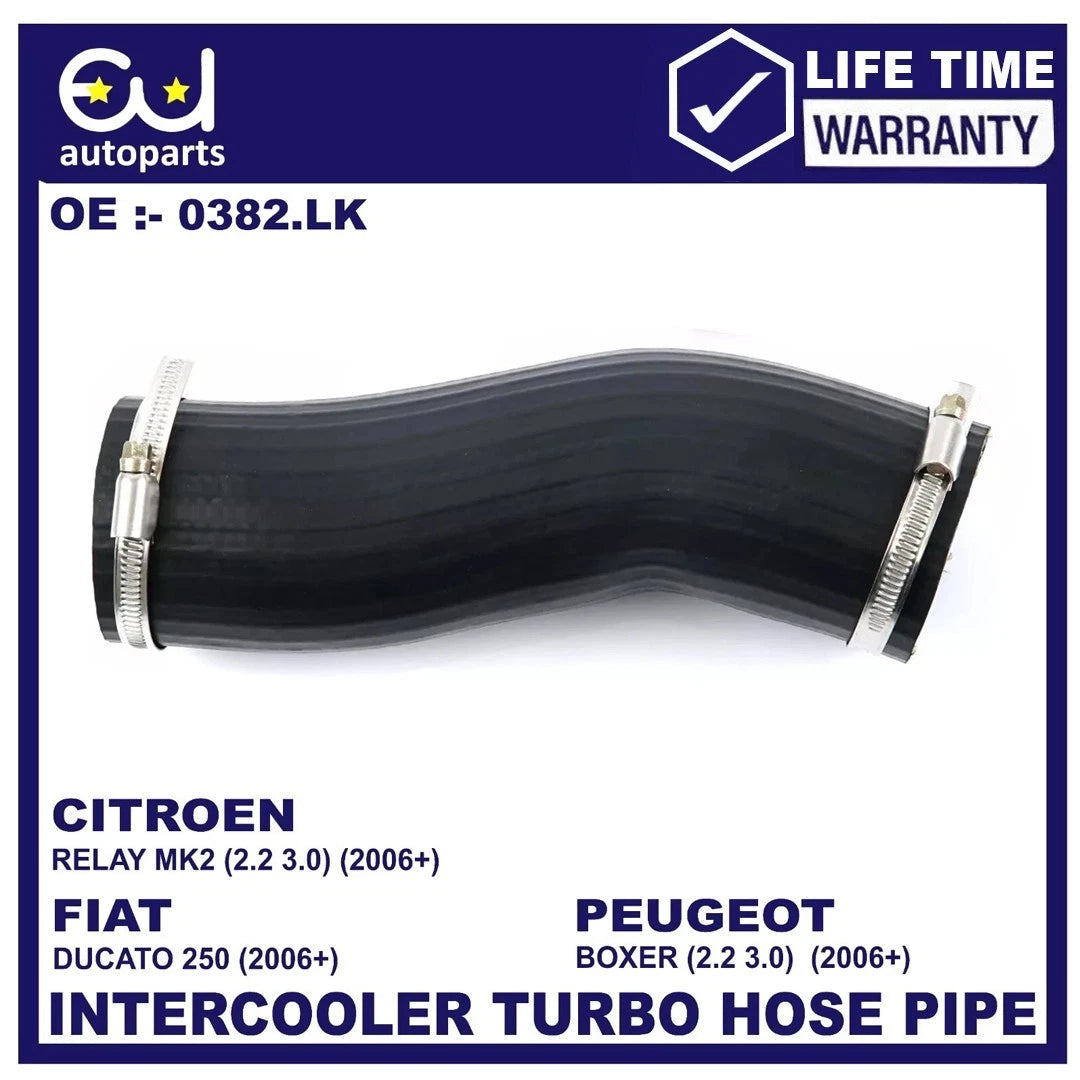 INTERCOOLER TURBO HOSE PIPE FOR PEUGEOT BOXER 2.2 3.0 HDI 1344787080 (2006+ ON)