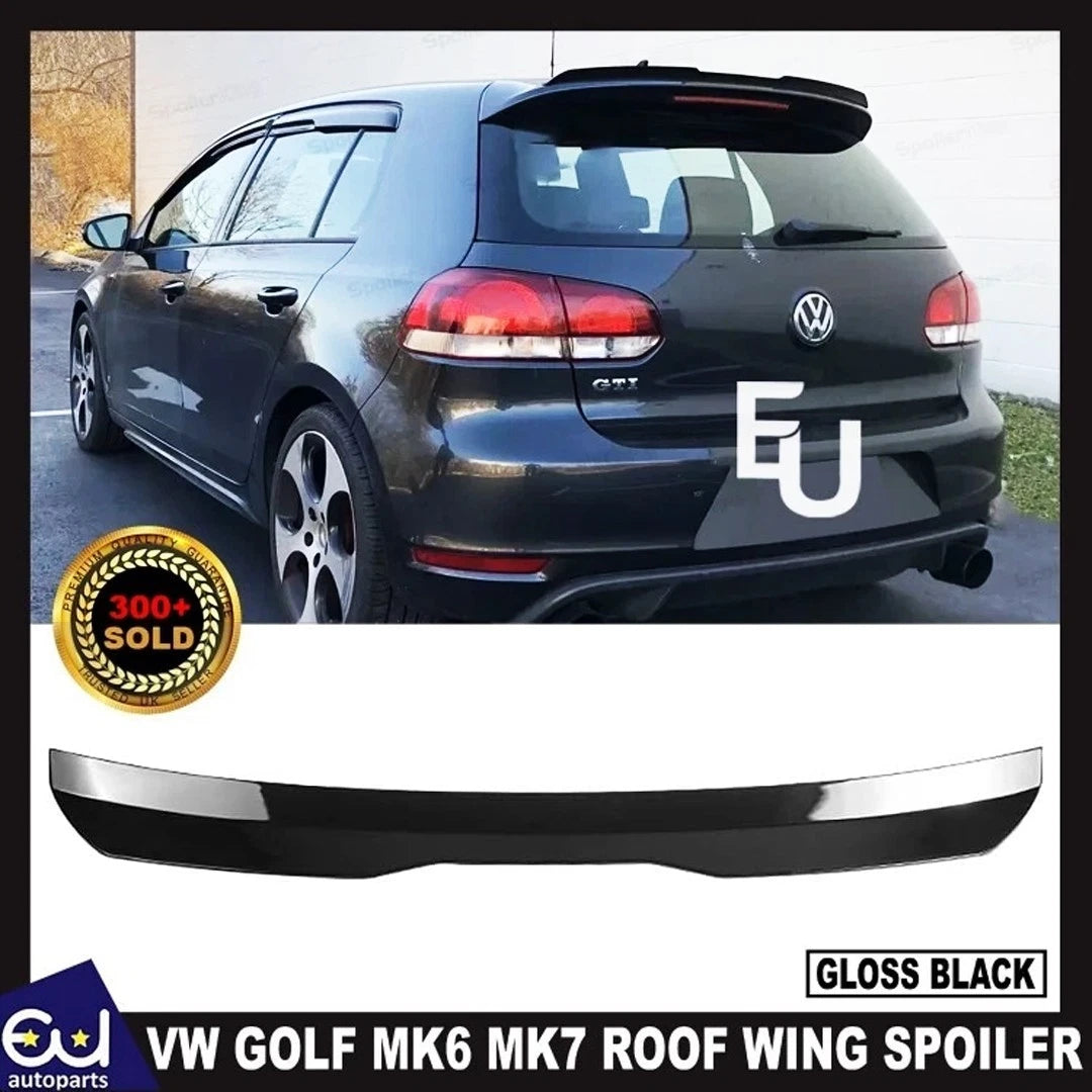 REAR ROOF SPOILER WING LIP FOR VW GOLF MK6 MK7 VI VII OEM STYLE GLOSS BLACK