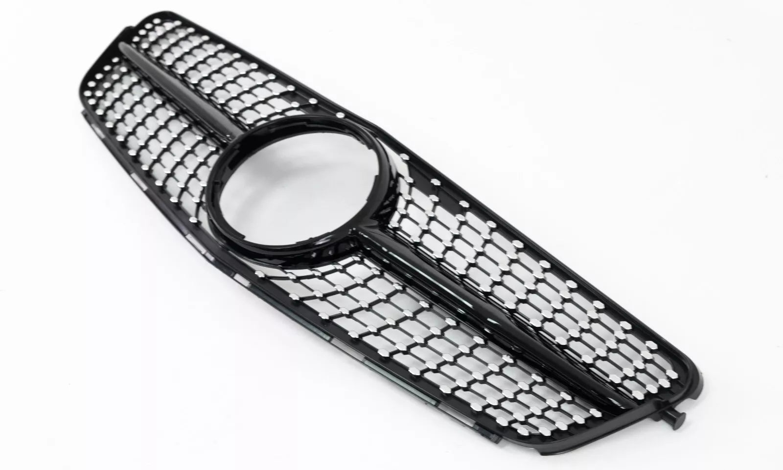 FOR MERCEDES C CLASS W204 S204 C204 7-15 FRONT GRILLE GRILL DIAMOND BLACK CHROME