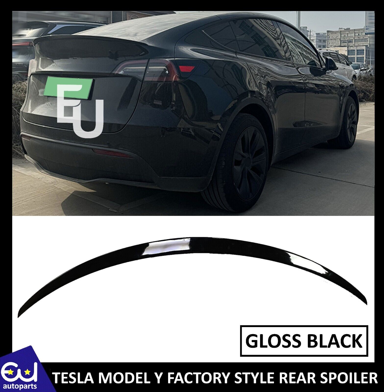 FOR TESLA MODEL Y REAR BOOT SPOILER WINGS ABS TRUNK LIP TAIL WING GLOSS 2020+