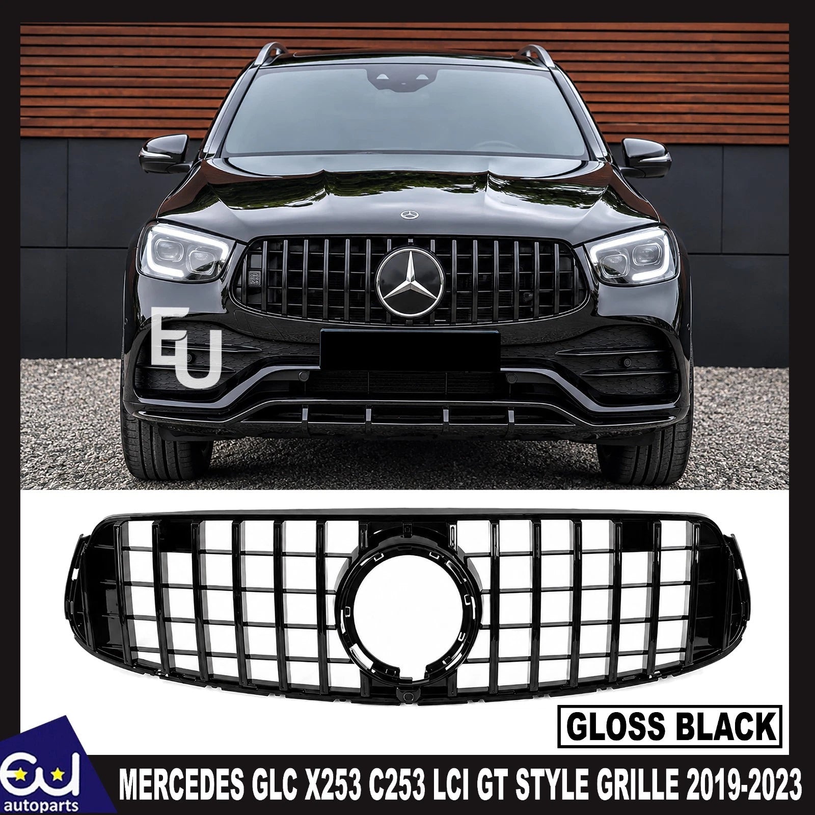 PANAMERICANA GT STYLE FRONT GRILLE GRILL FOR MERCEDES GLC X253 C253 LCI 2019-23