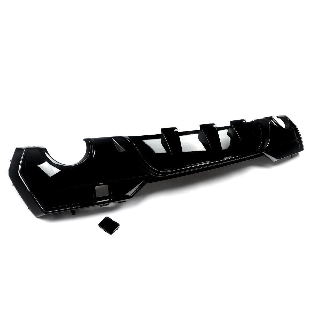 FOR BMW 4 SERIES G22 G23 M SPORT REAR DIFFUSER LIP VALANCE GLOSS BLACK 2020+