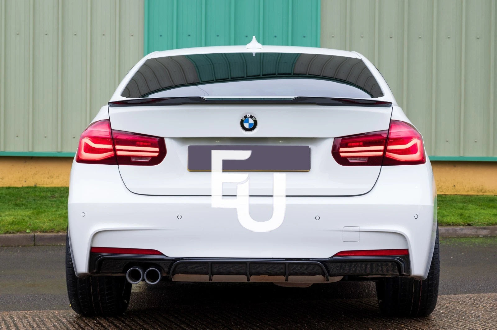 REAR DIFFUSER FRONT SPLITTER M SPORT FOR BMW 3 SERIES F30 F31 GLOSS BLACK 12-18