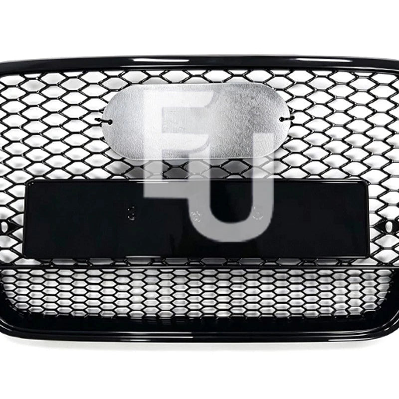 FOR AUDI A6 C7 4G RS6 STYLE GLOSS BLACK HONEYCOMB BUMPER GRILLE GRILL 2011-2015