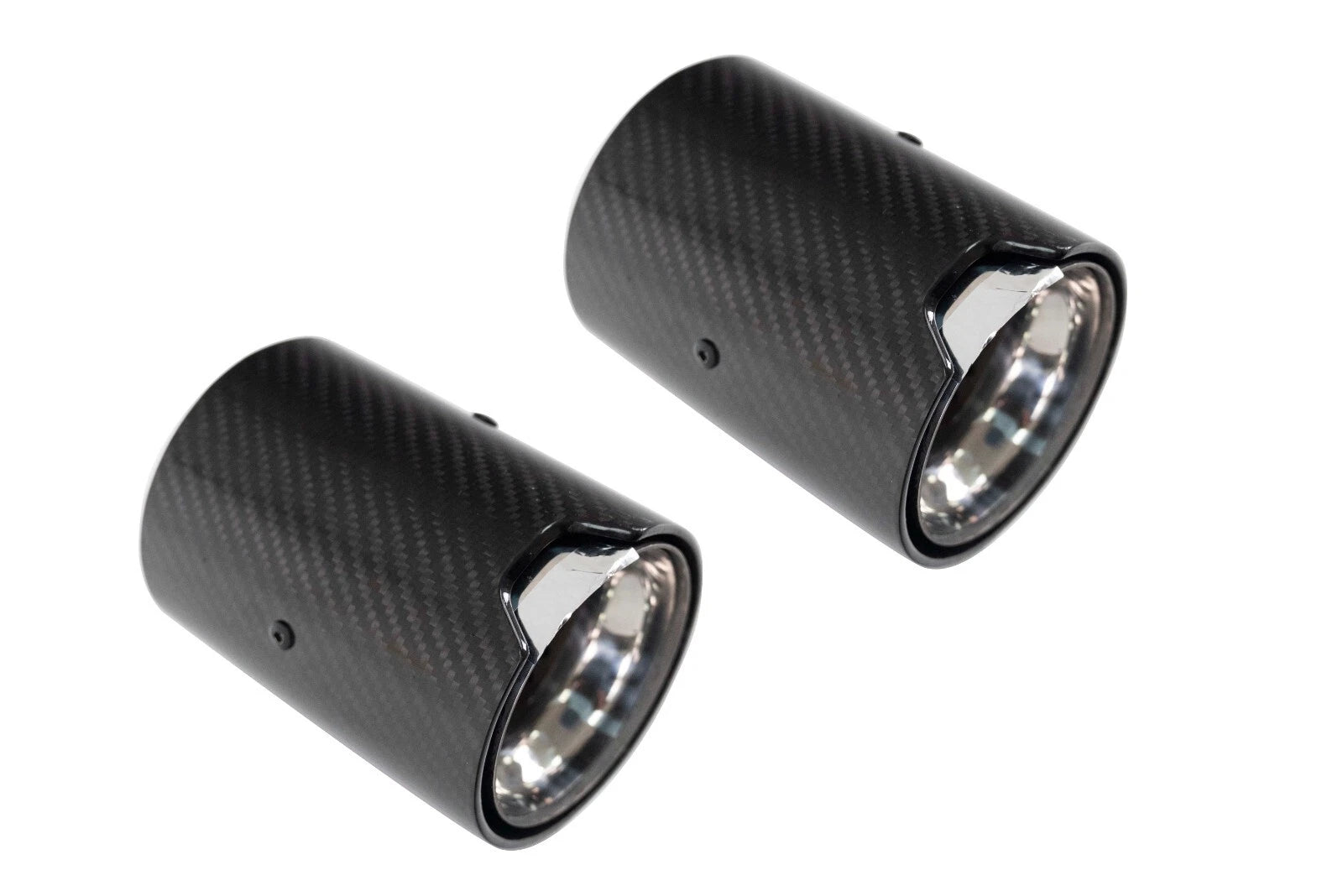 FOR BMW F10 F11 F20 F21 F22 F23 F30 F31 F32 F33 CHROME SINGLE CARBON EXHAUST TIP