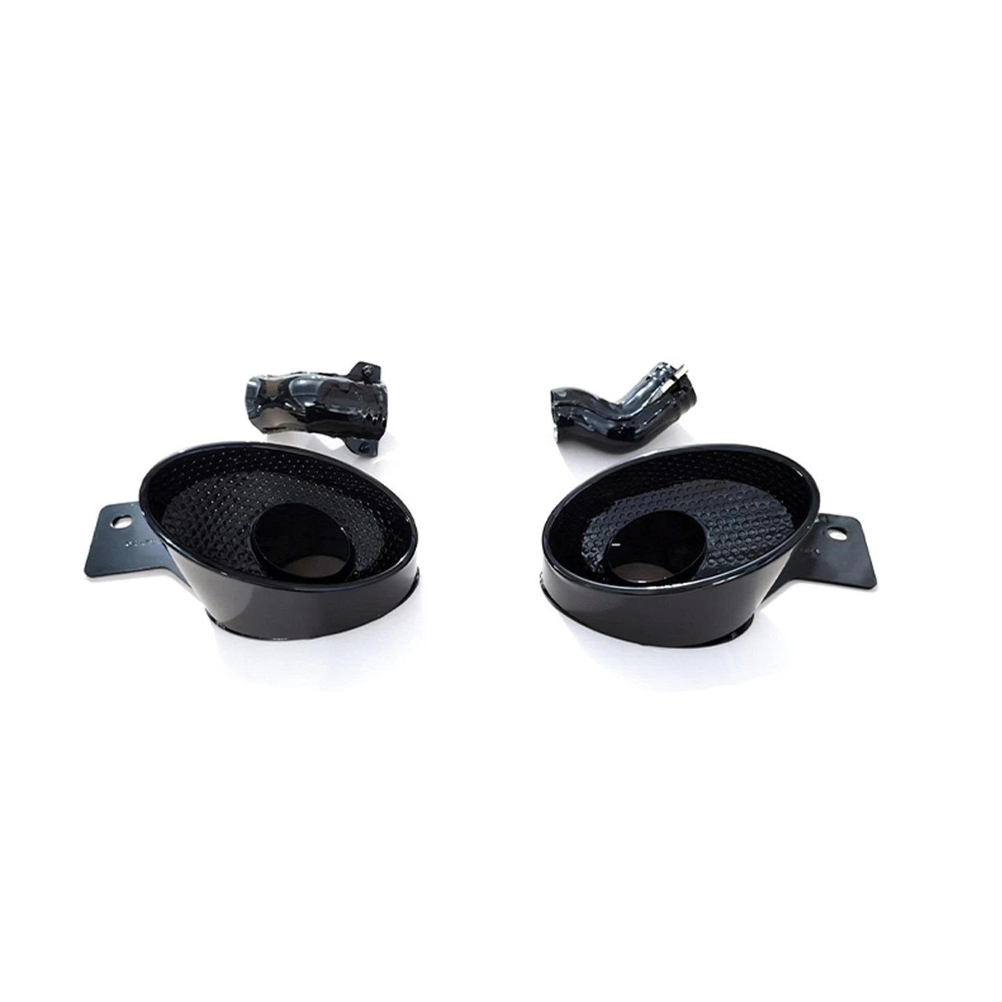 REAR BUMPER BODY KIT BLACK TAILPIPES RS6 STYLE GLOSS BLACK FOR AUDI A6 C8 SALOON