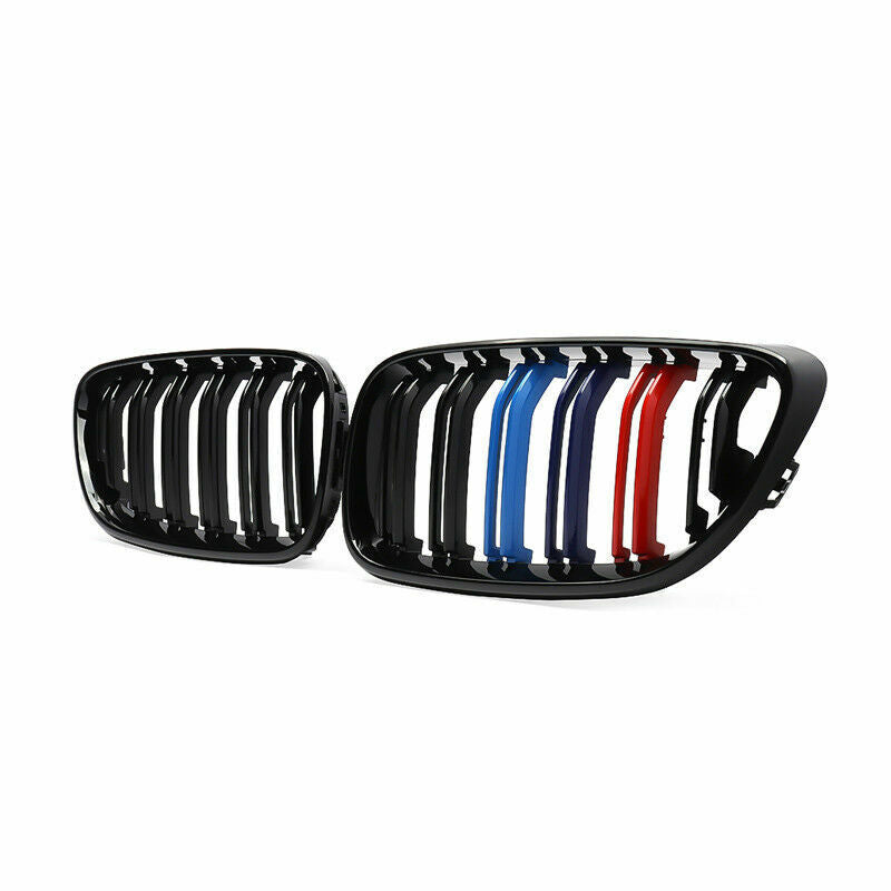 FOR BMW  2 SERIES F22 F23 14-18 FRONT KIDNEY GRILL GRILLE M COLOR DOUBLE LINE