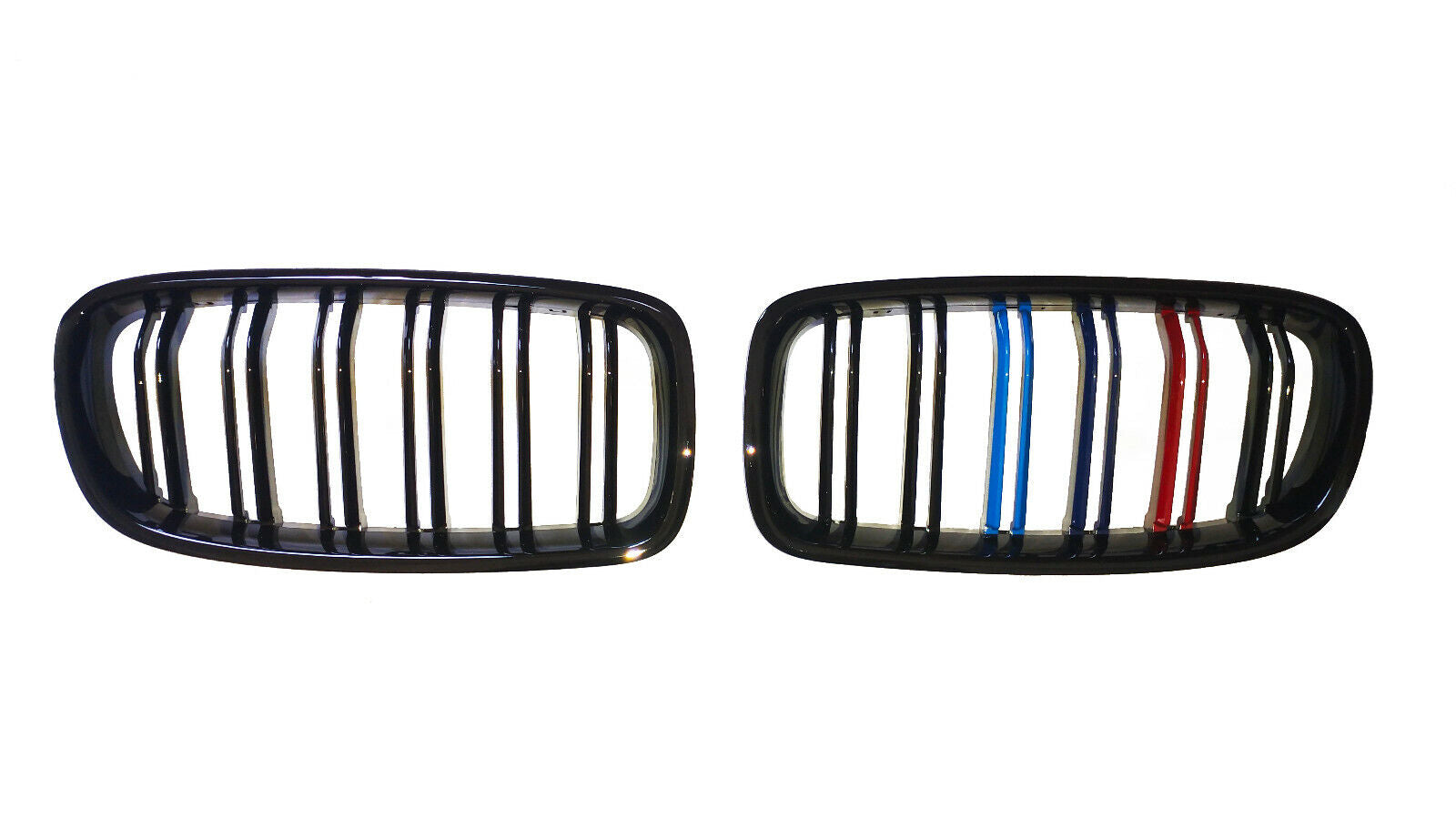 FOR BMW 3 SERIES F30 F31 12-18 KIDNEY TWIN GRILL GRILLE M COLOR GLOSS DUAL LINE