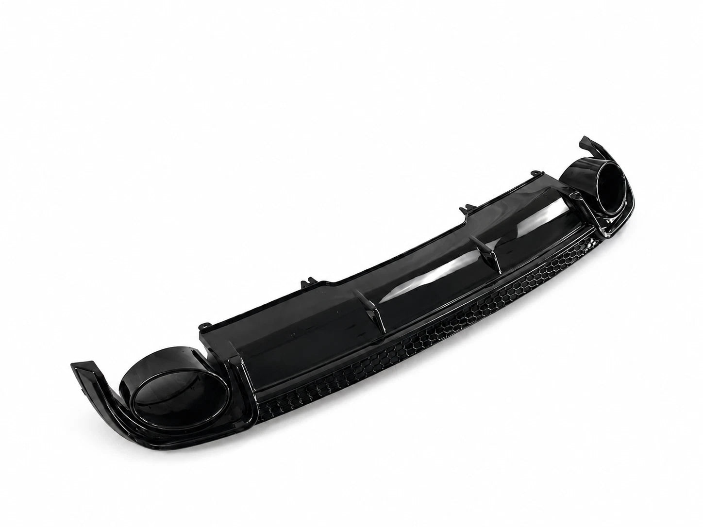FOR AUDI A4 B9 STANDARD RS4 LOOK REAR BUMPER DIFFUSER W/TAILPIPE GLOSS 2015-2019