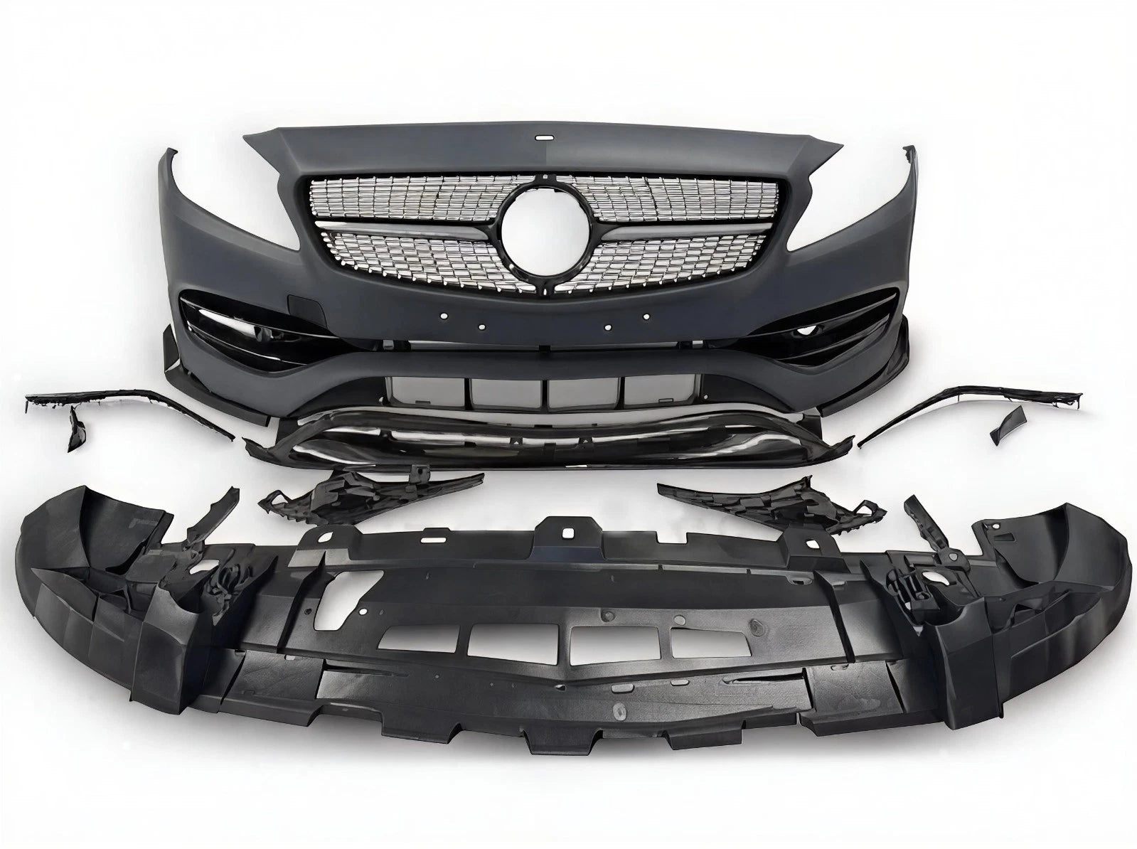 FOR MERCEDES A CLASS W176 A45 STYLE FULL FRONT BUMPER AERO GRILL BODYKIT 2012-18