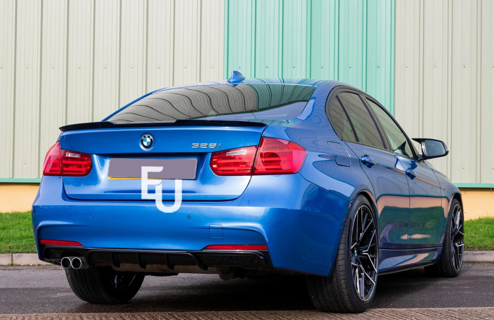 REAR DIFFUSER FRONT SPLITTER M SPORT FOR BMW 3 SERIES F30 F31 GLOSS BLACK 12-18