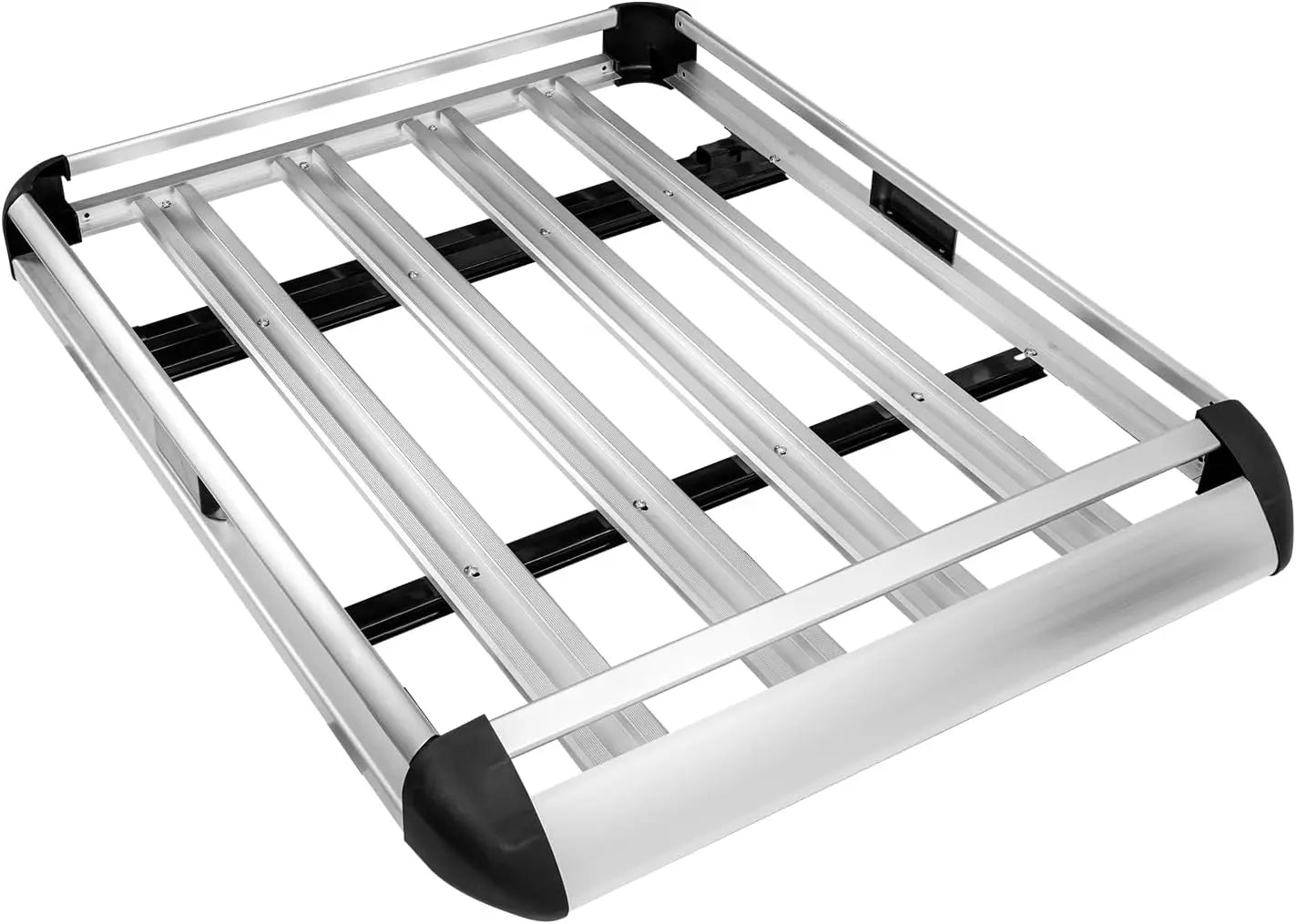 UNIVERSAL ALUMINIUM ROOF RACK BASKET TRAY LUGGAGE CARGO CARRIER SILVER 127X100CM