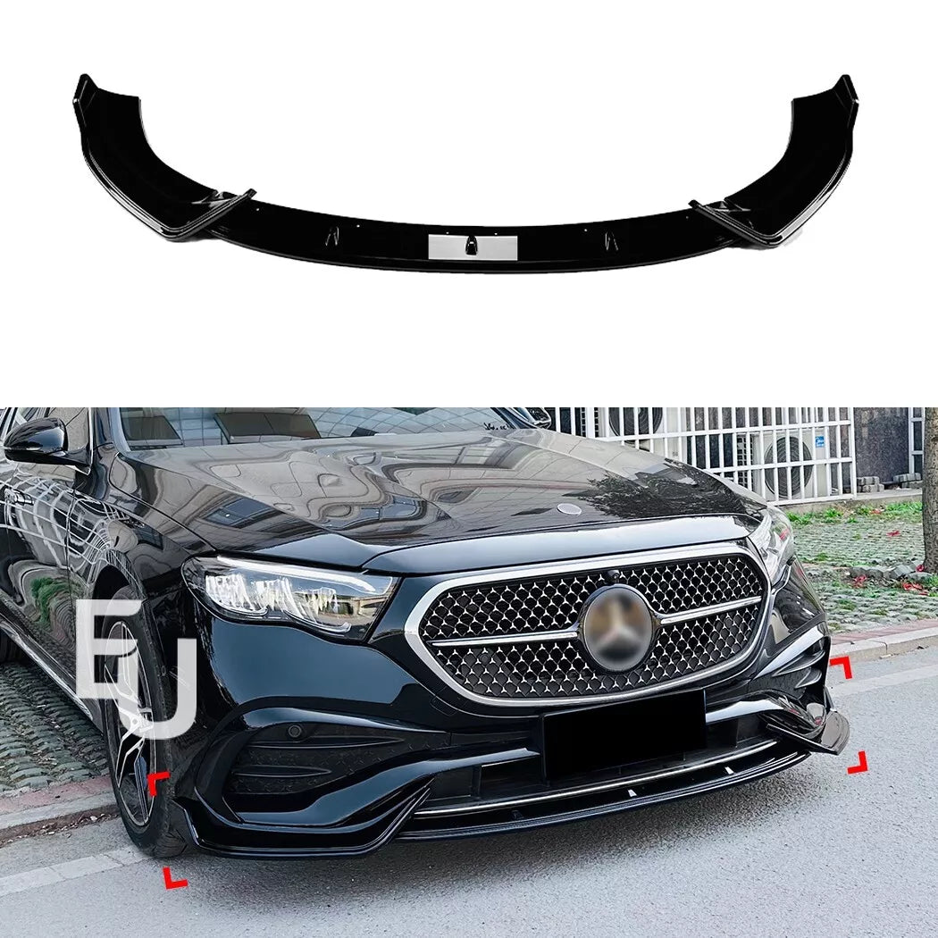 FOR MERCEDES E CLASS W214 AMG LINE 2023+ FRONT SPLITTER LIP BUMPER SPOILER GLOSS