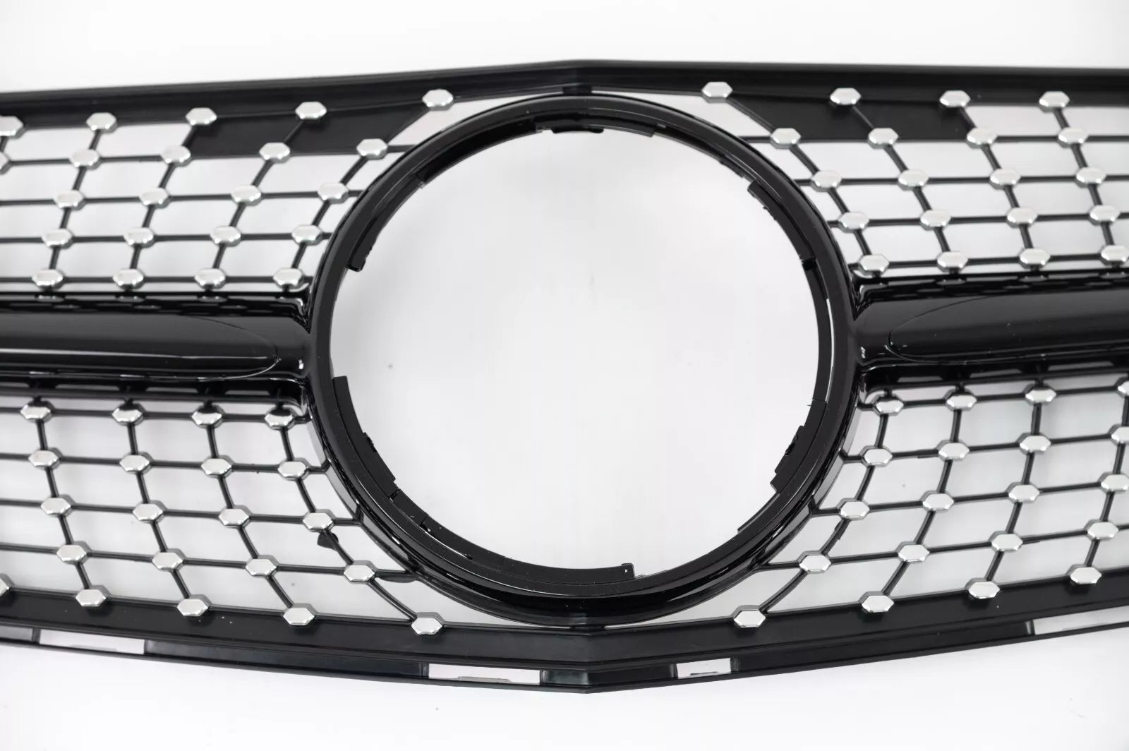 FOR MERCEDES C CLASS W204 S204 C204 7-15 FRONT GRILLE GRILL DIAMOND BLACK CHROME