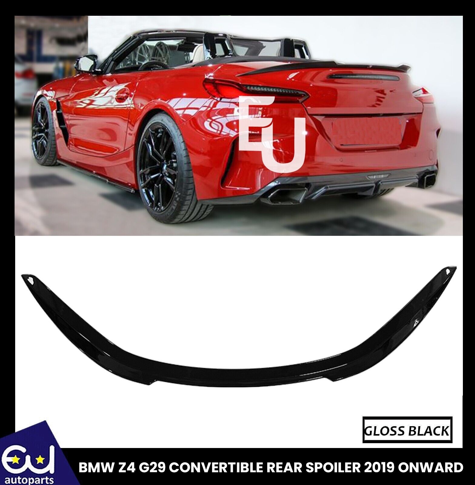 REAR TRUNK BOOT SPOILER WING LIP FOR BMW Z4 G29 CONVERTIBLE 2019+ GLOSS BLACK