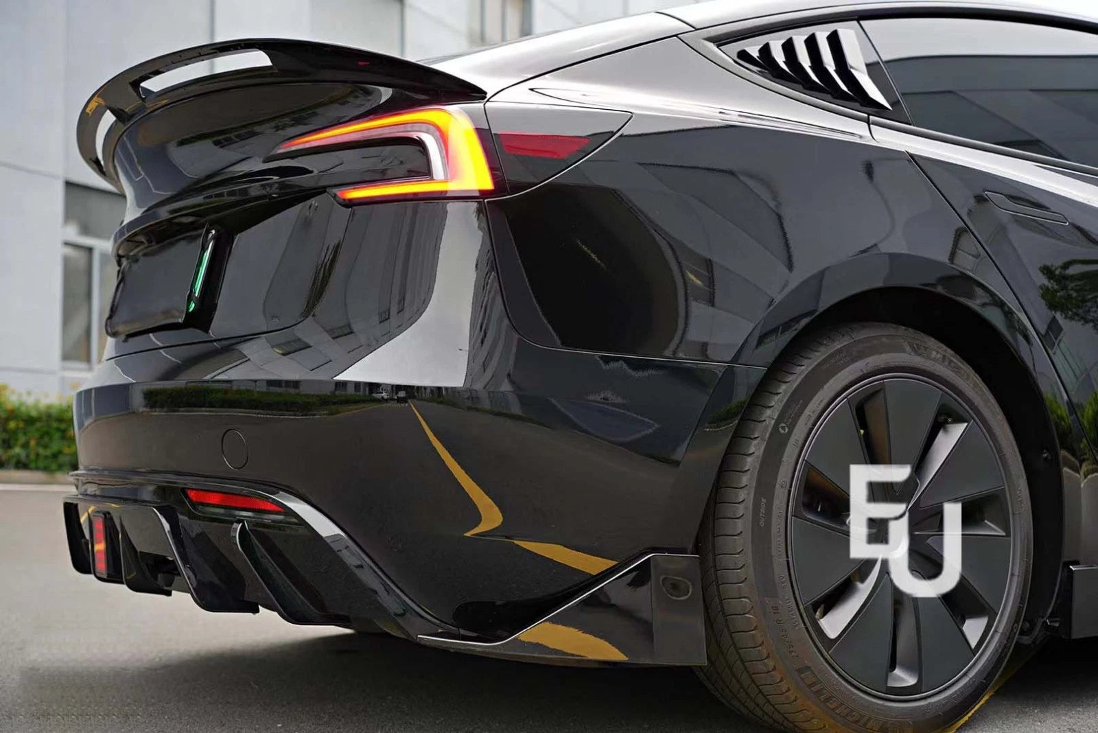 BRAGE DESIGN AERO BODY KIT FRONT SPLITTER REAR DIFFUSER FOR TESLA MODEL 3 2017+