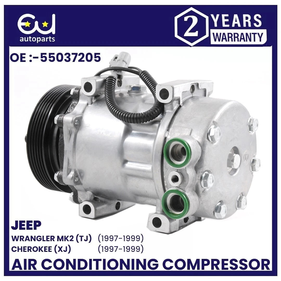 AIR CON AC COMPRESSOR PUMP FOR JEEP CHEROKEE XJ WRANGLER TJ 2.5L 4.0L 55037205