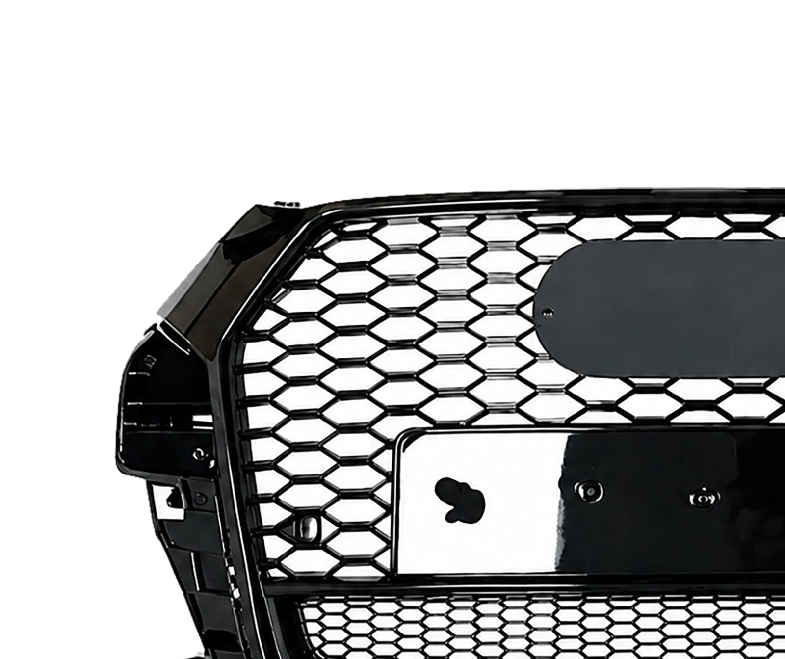 RSQ3 STYLE FRONT HONEYCOMB GRILLE GLOSS BLACK FOR AUDI Q3 8U 2015–2018 ABS