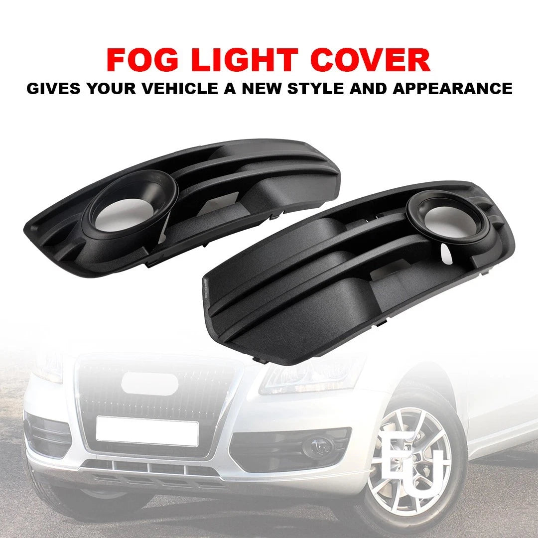 2PCS PAIR FRONT BUMPER GRILL FOG LIGHT LAMP COVERS TRIM FOR AUDI Q5 2008-2011