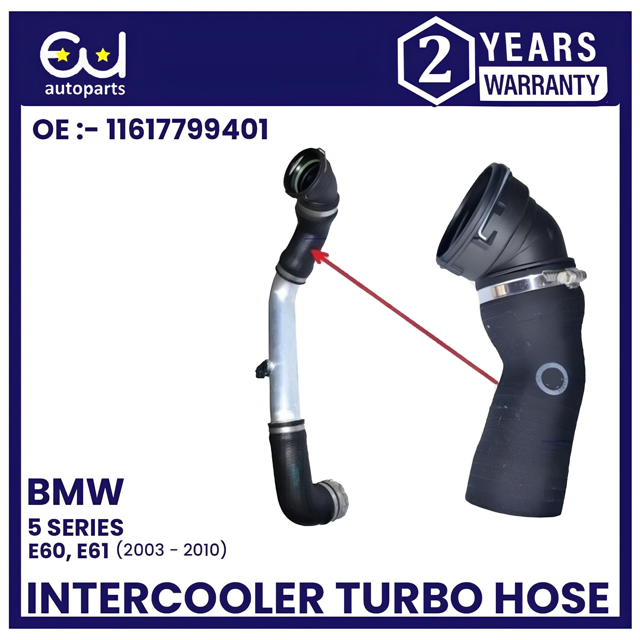 TURBO INTERCOOLER HOSE PIPE TOP SIDE FOR BMW E60 E61 525D 530D 535D 2003-2010