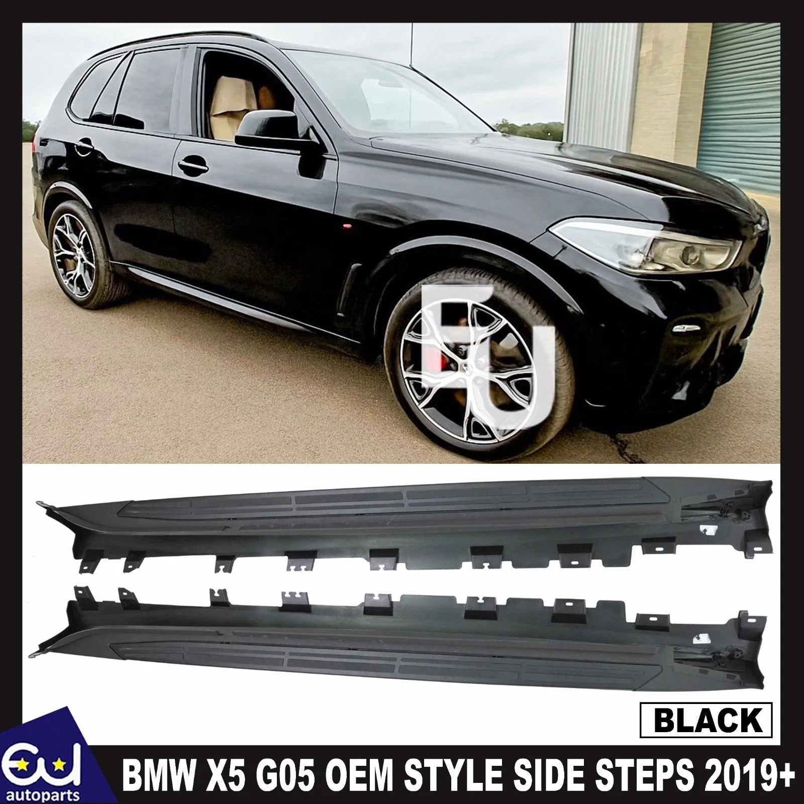 FOR BMW X5 G05 2019-ON OEM STYLE BLACK EDITION RUNNING BOARDS SIDE STEPS PAIR