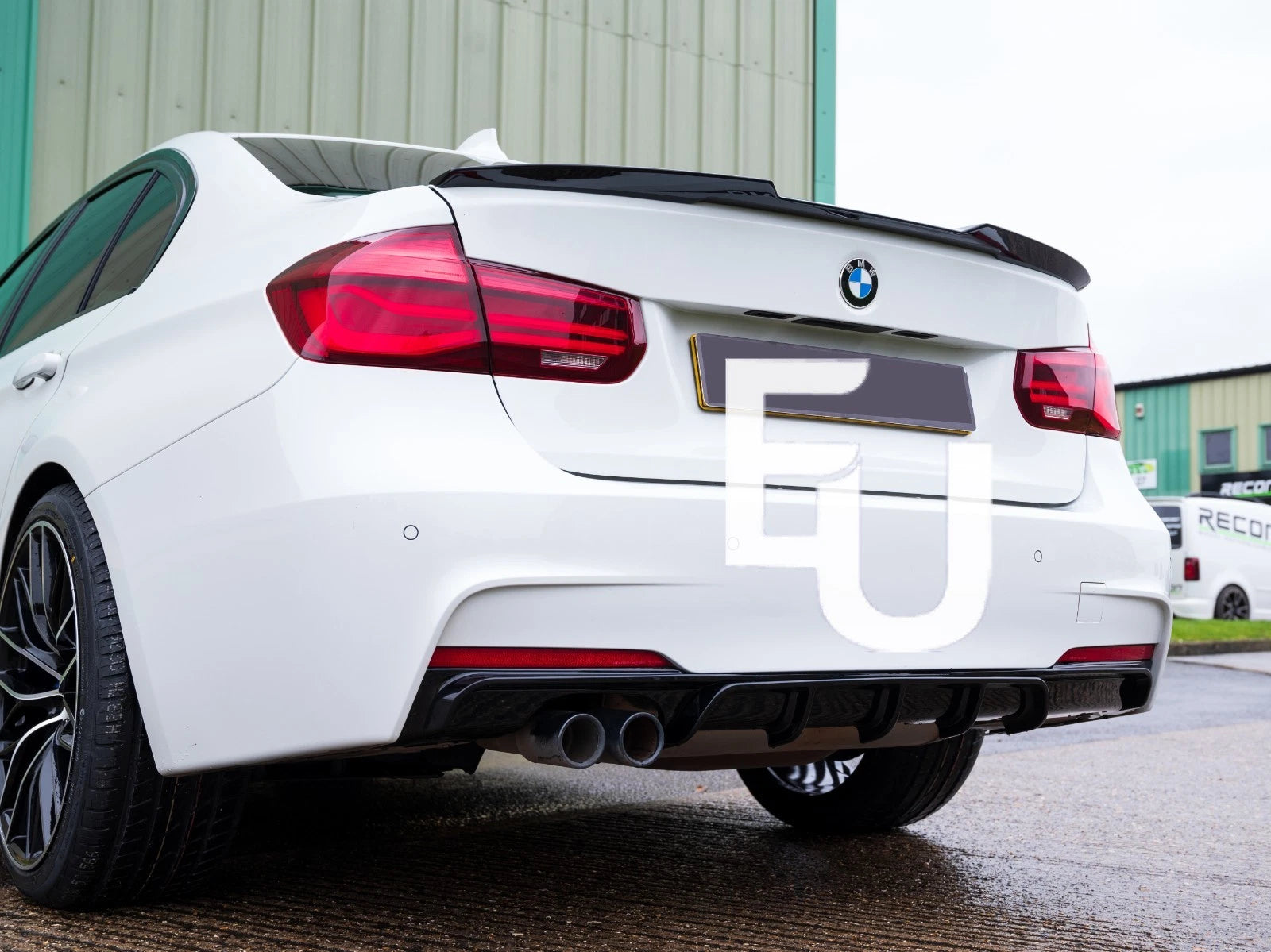 REAR DIFFUSER FRONT SPLITTER M SPORT FOR BMW 3 SERIES F30 F31 GLOSS BLACK 12-18