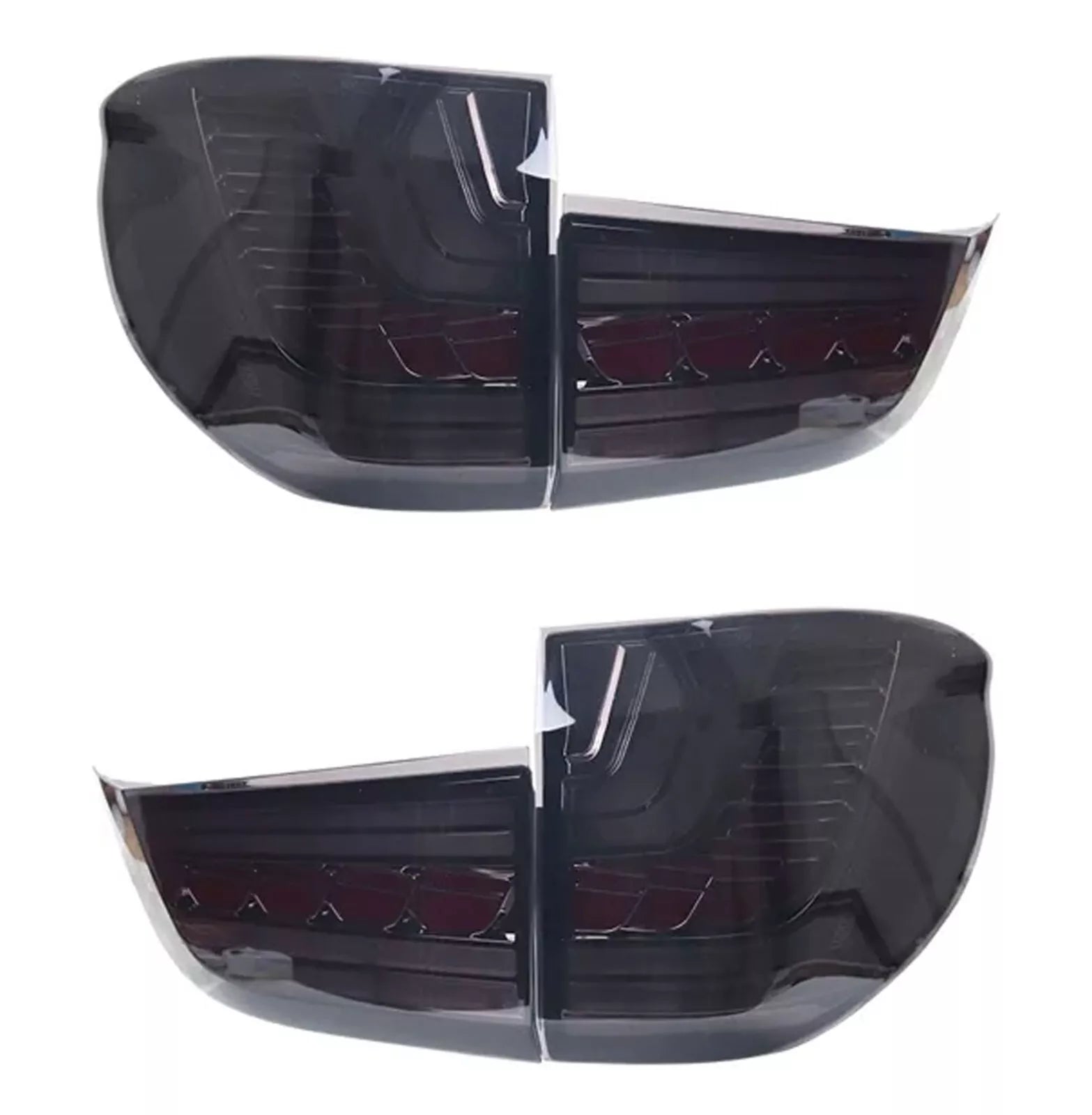 FOR BMW X5 F15 2013-2018 PAIR GTS LED BLACK SMOKED ANIMATION TAIL LIGHTS LAMP